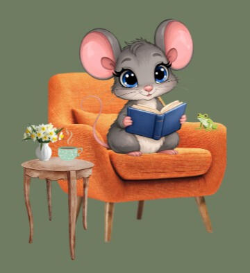 Just Mousey and the Full Moons children’s picture book with a Full moons story and coloring pages